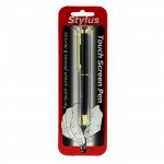Wholesale 2 in 1 Slim Stylus Touch Pen with Writing Pen (Black)